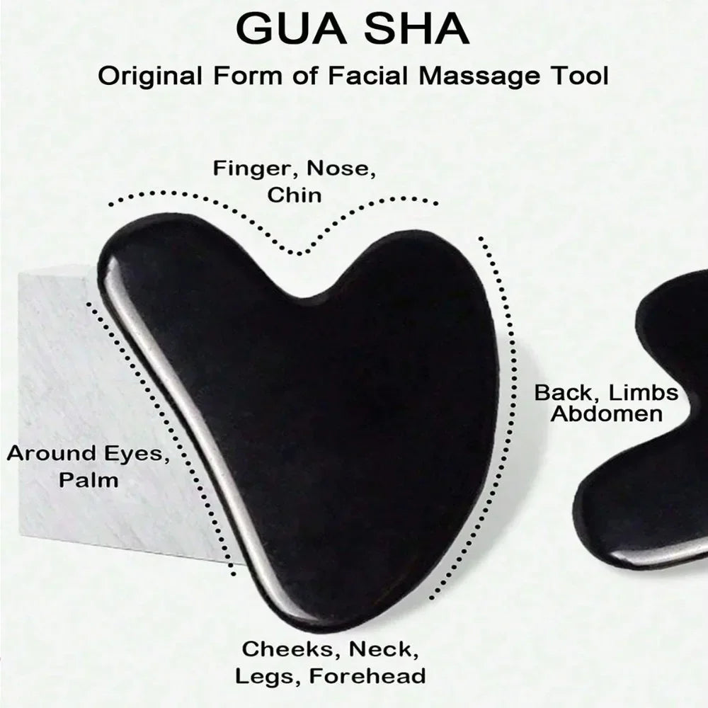 Kit beauté 3 en 1- rouleau de Jade, Gua Sha et glaçon facial
