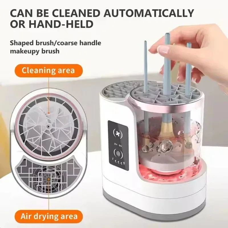 Nettoyeur de pinceaux de maquillage électrique 3 en 1, portable, avec prise USB, nettoyage en profondeur, automatique