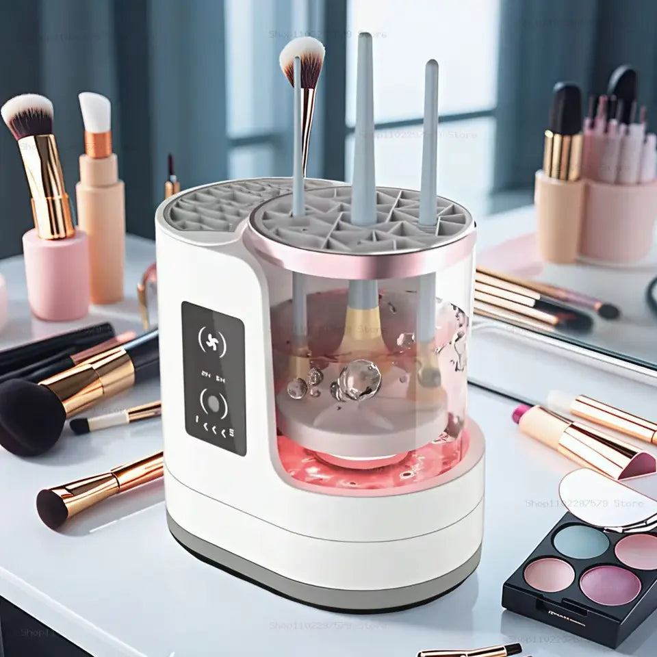 Nettoyeur de pinceaux de maquillage électrique 3 en 1, portable, avec prise USB, nettoyage en profondeur, automatique