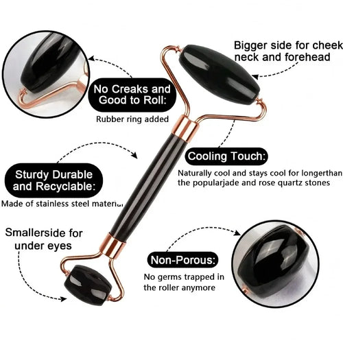 Kit beauté 3 en 1- rouleau de Jade, Gua Sha et glaçon facial